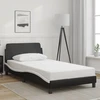 Lova Lovos rėmas be čiužinio Dover juodas ir baltas 100x190cm dirbtinė oda