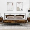 Lova Lovos rėmas be čiužinio, dūminio ąžuolo, 200x200cm, metalas
