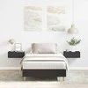 Lova Lovos rėmas Be Čiužinio Juodas 75x190 cm Inžinierinė mediena