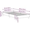 lovos rėmas be čiužinio Senas medis 90x200cm Inžinerinė mediena