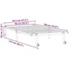 Lovos rėmas be čiužinio Sulankstomas baltas 90x190 cm Plieninis