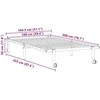 Lovos rėmas be čiužinio Sulankstomas baltas 100x200 cm Plienas