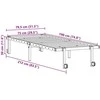 Lova Lovos rėmas be čiužinio Sulankstomas baltas 75x190 cm Plienas