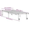Lovos rėmas be čiužinio Sulankstomas juodas 80x200 cm Plienas