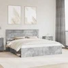 Lova Lovos rėmas Betoninė 180 x 200 cm Kietos pušies mediena