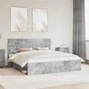 Lova Lovos rėmas Betoninė 180 x 200 cm Kietos pušies mediena