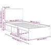 Lova Lovos rėmas Betono pilka 100 x 200 cm Kietos pušies mediena