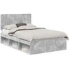 Lova Lovos rėmas Betono pilka 135 x 190 cm Kietos pušies mediena