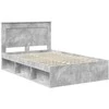 Lova Lovos rėmas Betono pilka 135 x 190 cm Kietos pušies mediena