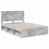Lova Lovos rėmas Betono pilka 150 x 200 cm Kietos pušies mediena
