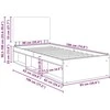 Lova Lovos rėmas Betono pilka 90 x 190 cm Kietos pušies mediena