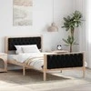 Lova Lovos rėmas Juoda 100 x 200 cm Kietos pušies mediena