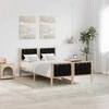 Lova Lovos rėmas Juoda 120 x 190 cm Kietos pušies mediena