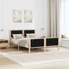 Lovos rėmas Juoda 140 x 190 cm Kietos pušies mediena