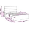 Lovos rėmas Juoda 140 x 190 cm Kietos pušies mediena