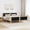 Lovos rėmas Juoda 160 x 200 cm Kietos pušies mediena