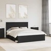 Lovos rėmas Juoda 160 x 200 cm Kietos pušies mediena