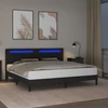Lova Lovos rėmas Juoda 180 x 200 cm Dirbtinė oda