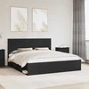 Lovos rėmas Juoda 180 x 200 cm Kietos pušies mediena