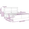 Lovos rėmas Juoda 200 x 200 cm Kietos pušies mediena