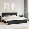 Lova Lovos rėmas Juoda 200 x 200 cm Kietos pušies mediena