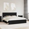 Lovos rėmas Juoda 200 x 200 cm Kietos pušies mediena