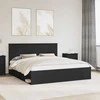 Lovos rėmas Juoda 200 x 200 cm Kietos pušies mediena