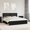 Lovos rėmas Juoda 200 x 200 cm Kietos pušies mediena