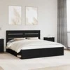 Lova Lovos rėmas Juoda 200 x 200 cm Kietos pušies mediena