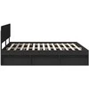 Lovos rėmas Juoda 200 x 200 cm Kietos pušies mediena