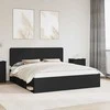 Lovos rėmas Juoda 200 x 200 cm Kietos pušies mediena