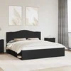 Lovos rėmas Juoda 200 x 200 cm Kietos pušies mediena