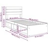 Lova Lovos rėmas Juoda 90 x 190 cm Kietos pušies mediena