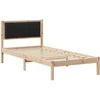 Lova Lovos rėmas Juoda 90 x 190 cm Kietos pušies mediena