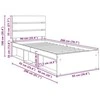 Lova Lovos rėmas Juoda 90 x 200 cm Kietos pušies mediena