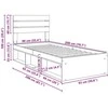Lova Lovos rėmas Juoda 90 x 200 cm Kietos pušies mediena