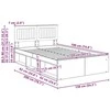 Lova Lovos rėmas Meistrų ąžuolas 135 x 190 cm Kietos pušies mediena