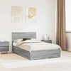 Lova Lovos rėmas Pilkas Sonoma 135 x 190 cm Apdirbta mediena