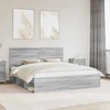Lova Lovos rėmas Pilkas Sonoma 180 x 200 cm Kietos pušies mediena