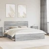Lova Lovos rėmas Pilkas Sonoma 180 x 200 cm Kietos pušies mediena