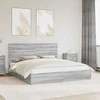 Saugos lova Pilkas Sonoma 200 x 200 cm Apdirbta mediena