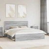 Lovos rėmas Pilkas Sonoma 200 x 200 cm Kietos pušies mediena