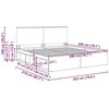 Lovos rėmas Pilkas Sonoma 200 x 200 cm Kietos pušies mediena