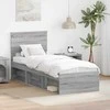 Lova Lovos rėmas Pilkas Sonoma 75 x 190 cm Kietos pušies mediena
