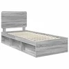 Lova Lovos rėmas Pilkas Sonoma 75 x 190 cm Kietos pušies mediena