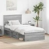 Lova Lovos rėmas Pilkas Sonoma 75 x 190 cm Apdirbta mediena