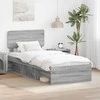 Lova Lovos rėmas Pilkas Sonoma 90 x 200 cm Kietos pušies mediena
