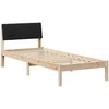 Lova Lovos rėmas Ruda ir juoda 75 x 190 cm Pušies masyvas