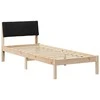 Lova Lovos rėmas Ruda ir juoda 75 x 190 cm Pušies masyvas