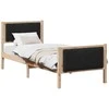 Lova Lovos rėmas Ruda ir juoda 75 x 190 cm Pušies masyvas
